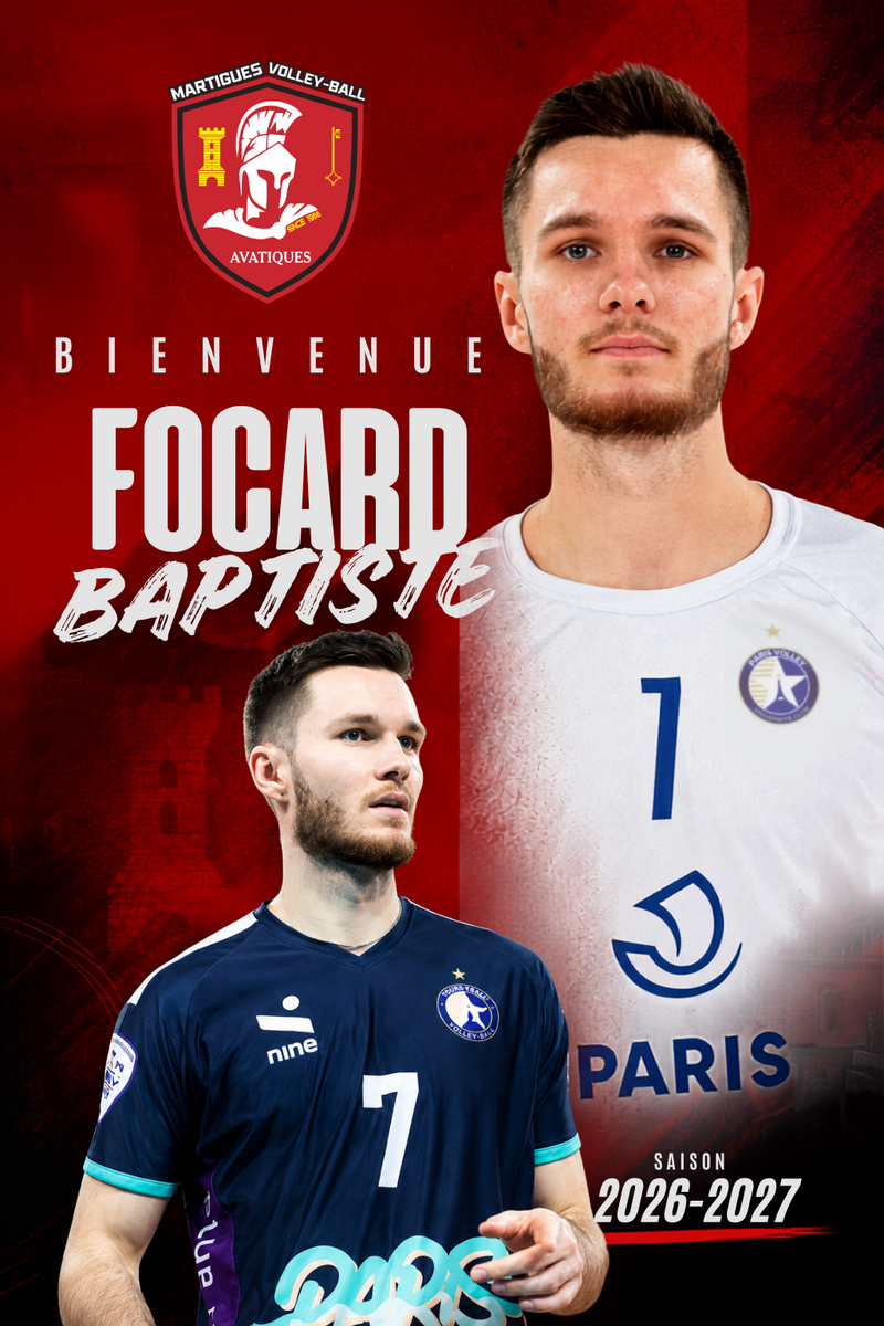 Baptiste Focard rejoint le Martigues Volley-Ball pour la saison 2026-2027