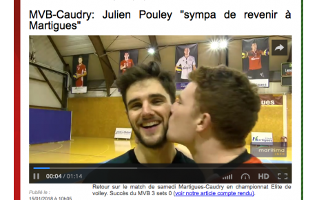 Après  Caudry. l'ITW  de Julien Pouley : '' sympa de revenir à Martigues'' 