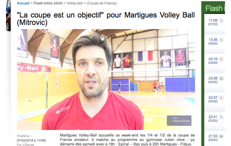 CdeF: ''Atso'' Mitrovic au micro avant Martigues / Fréjus 