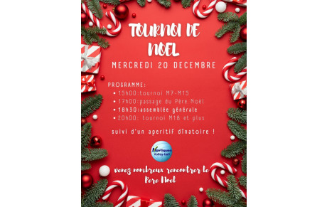 AG et tournoi  de Noël: on se prépare on se prépare ! 