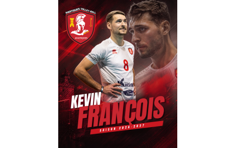 Kevin François poursuivra l'aventure avec le Martigues Volley-Ball